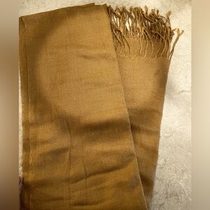 Brown/Gold/ Bronze Pashmina Fringe Scarf